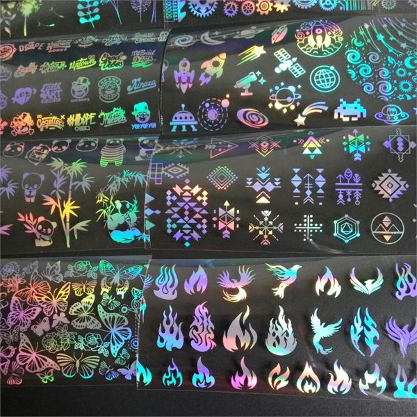 10pcs*20cm holographic clear nail foil words rose bird fire transfer stickers diy nail art decals, Black
10pcs*20cm holographic clear nail foil words rose bird fire transfer stickers diy nail art decals, Black