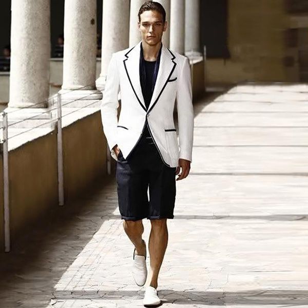 custom white men suits 2020 wedding black short pant handsome summer suit slim fit groom tuxedos blazer party prom wear 2 piece jacket+pants, Black;gray
custom white men suits 2020 wedding black short pant handsome summer suit slim fit groom tuxedos blazer party prom wear 2 piece jacket+pants, Black;gray