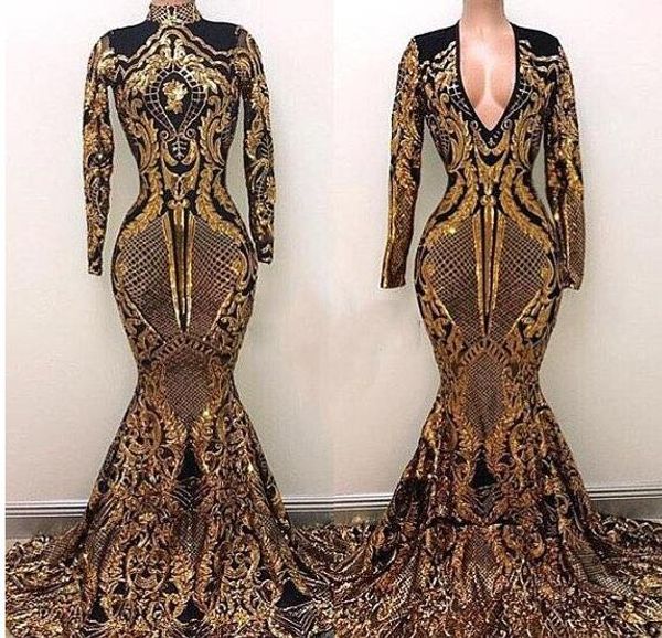 yousef aljasmi high neck evening dresses black and gold sweep train luxury mermaid prom dress party evening long sleeve formal gowns, Black;red
yousef aljasmi high neck evening dresses black and gold sweep train luxury mermaid prom dress party evening long sleeve formal gowns, Black;red