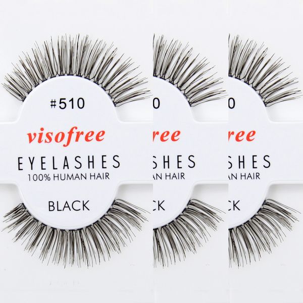 12 pairs/lot visoeyelashes 100% human hair handmade false eyelashes messy nature eye lashes #510 maquiagem
12 pairs/lot visoeyelashes 100% human hair handmade false eyelashes messy nature eye lashes #510 maquiagem