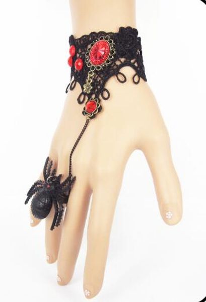 new halloween party goth punk retro black spider lace lady's bracelet band ring integration fashion classic exquisite elegance, Golden;silver
new halloween party goth punk retro black spider lace lady's bracelet band ring integration fashion classic exquisite elegance, Golden;silver