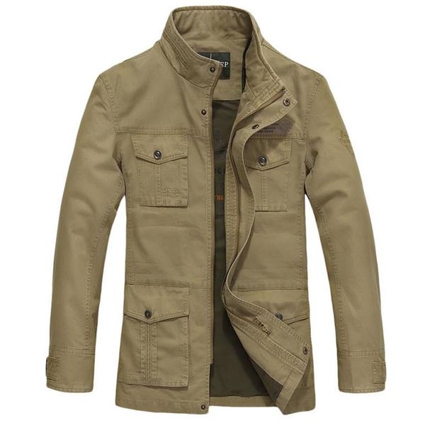 spring and autumn jacket men fashion casual cotton coat black khaki and army green outerwear plus size s-4xl140hfx, Black;brown
spring and autumn jacket men fashion casual cotton coat black khaki and army green outerwear plus size s-4xl140hfx, Black;brown