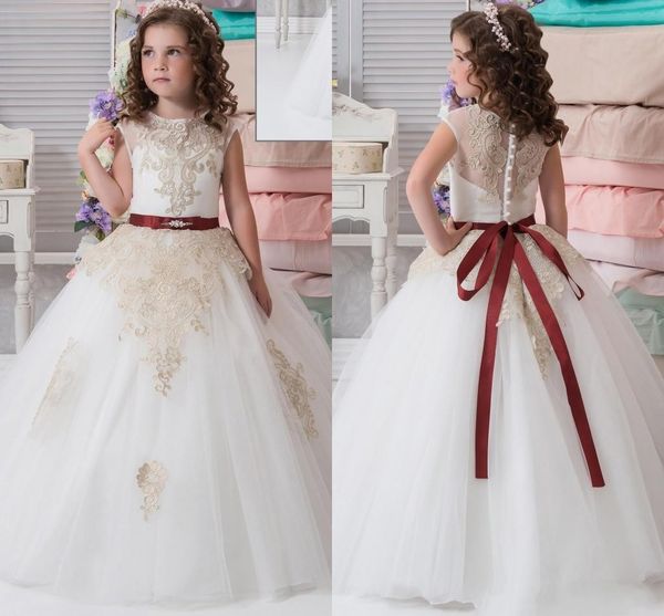 applique sleeveless jewel floor llength sash cute flower girl dresses lovely little girl pageant dresses, White;blue
applique sleeveless jewel floor llength sash cute flower girl dresses lovely little girl pageant dresses, White;blue