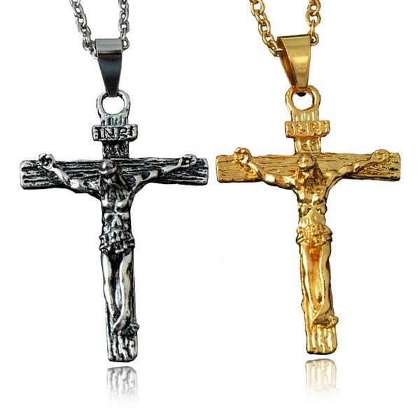 necklace crucifix cross pendant necklace bracelet gold plated stainless steel fashion religious jewelry for women/men faith necklace, Silver
necklace crucifix cross pendant necklace bracelet gold plated stainless steel fashion religious jewelry for women/men faith necklace, Silver