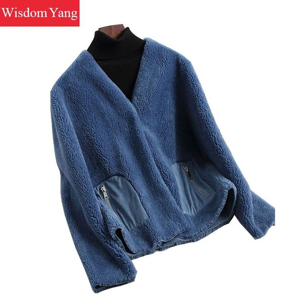 women beige blue vneck sheep wool jacket coats winter warm korean elegant woolen ladies short overcoat jackets coat outerwear, Black
women beige blue vneck sheep wool jacket coats winter warm korean elegant woolen ladies short overcoat jackets coat outerwear, Black