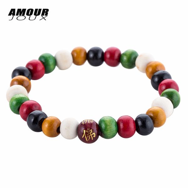 2018 bohemian 8 mm wide colorful wood beads chain bracelet wristband ethnic sting elastic bracelets for men women, Black
2018 bohemian 8 mm wide colorful wood beads chain bracelet wristband ethnic sting elastic bracelets for men women, Black