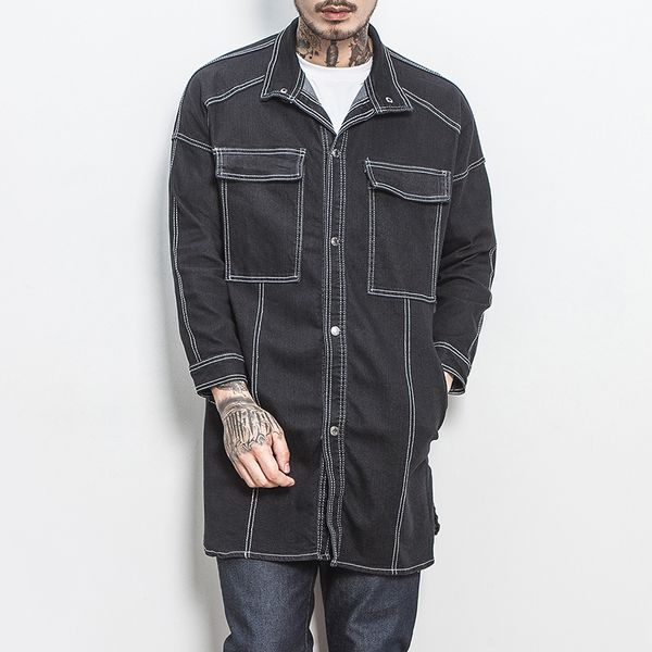 men long jeans jacket 2018 new trench windbreaker denim jackets black overcoat outerwear coats m- 4xl 5xl #951, Black;brown
men long jeans jacket 2018 new trench windbreaker denim jackets black overcoat outerwear coats m- 4xl 5xl #951, Black;brown