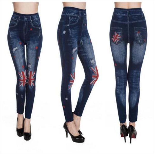 cotton multi pattern printed bottompants imitation jeans denim pants nine pants women leggings jeans flag printing legin capris gaiters, Blue
cotton multi pattern printed bottompants imitation jeans denim pants nine pants women leggings jeans flag printing legin capris gaiters, Blue