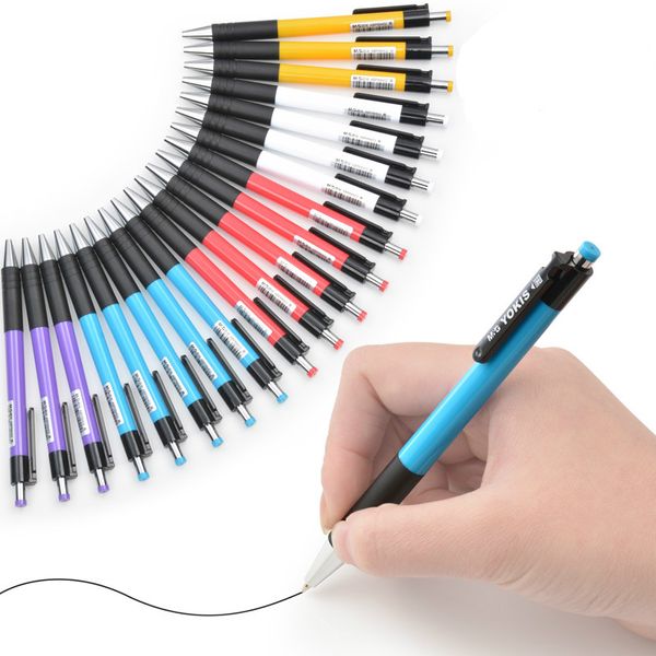 

40 pcs/lot plastic ballpoint pens automatic ink ball pen 0.7mm black blue red gel pen school office stationery supplies gifts, Blue;orange