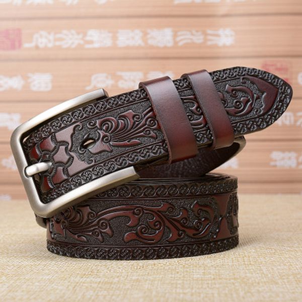 nuoye genuine leather belts for men pin buckle cowhide strap carved belt male brand vintage belts for jean, Black;brown
nuoye genuine leather belts for men pin buckle cowhide strap carved belt male brand vintage belts for jean, Black;brown