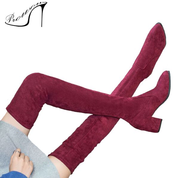 prowow over the knee boots solid autumn and winter thick warm women shoes elegant slim slip on pointed long high heel boots, Black
prowow over the knee boots solid autumn and winter thick warm women shoes elegant slim slip on pointed long high heel boots, Black