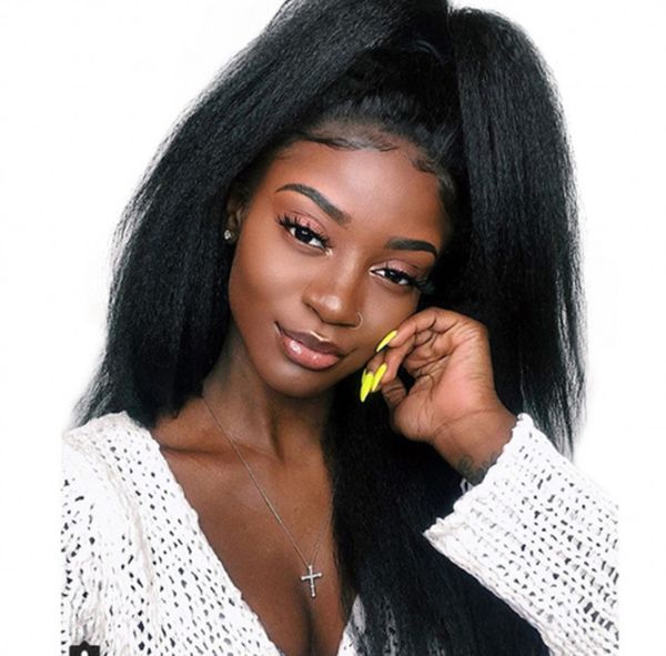 yaki straight lace front human hair wig virgin brazilian hair kinky straight lace wig with baby hair swiss lace, Black;brown
yaki straight lace front human hair wig virgin brazilian hair kinky straight lace wig with baby hair swiss lace, Black;brown