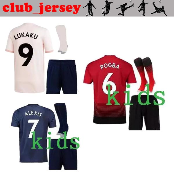 

2018 pogba kid kit occer jer ey alexi thai quality home away 3rd martial mata ra hford matic kid football hirt