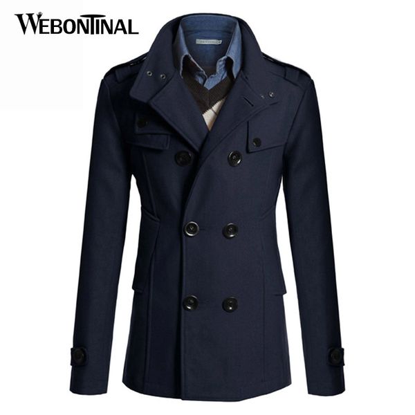 men's wool & blends enwayel coat men woolen jacket overcoats male outerwear trench long style autum winter ew143, Black
men's wool & blends enwayel coat men woolen jacket overcoats male outerwear trench long style autum winter ew143, Black