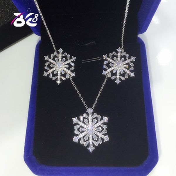 be 8 new jewelry set for charming women dresses dating accessories snow flower shape crystal necklace earrings set s032, Silver
be 8 new jewelry set for charming women dresses dating accessories snow flower shape crystal necklace earrings set s032, Silver