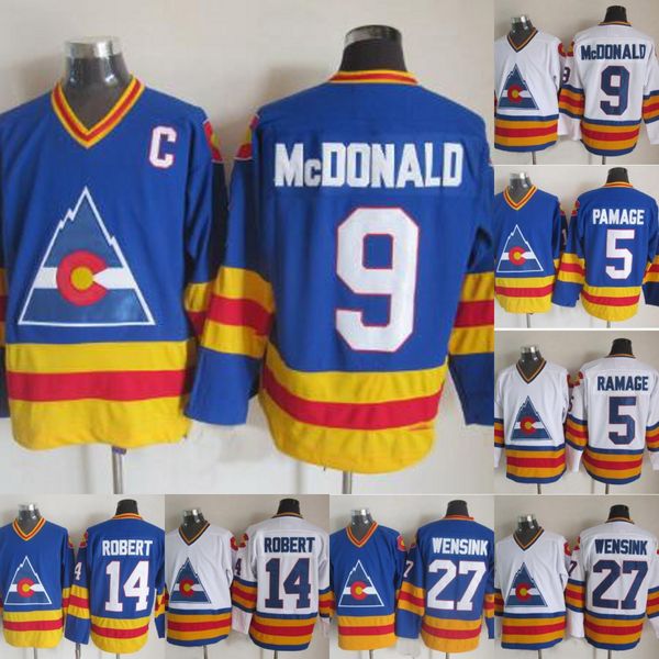 Colorado Avalanche Jersey 9 Lanny McDonald 27 John Wensink 14 Rene Robert 5 Rob Ramage Ice Hockey Jerseys
Colorado Avalanche Jersey 9 Lanny McDonald 27 John Wensink 14 Rene Robert 5 Rob Ramage Ice Hockey Jerseys