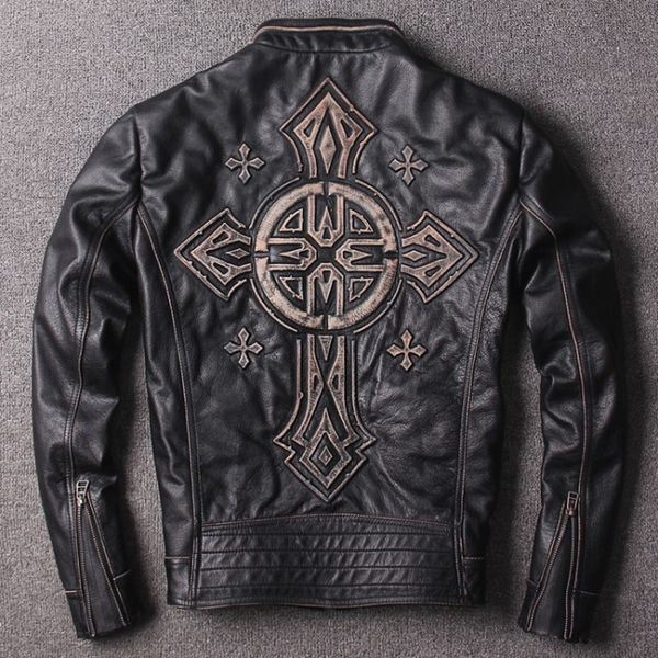 2017 stamped criss-cross vintage affliction genuine leather jackets motorcycle men jackets sale, Black
2017 stamped criss-cross vintage affliction genuine leather jackets motorcycle men jackets sale, Black