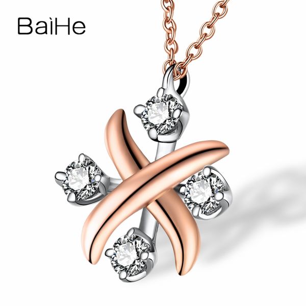 baihe solid 18k rose gold 0.20ct certified h/si 100% genuine natural diamonds women trendy fine jewelry elegant gift necklaces, Silver
baihe solid 18k rose gold 0.20ct certified h/si 100% genuine natural diamonds women trendy fine jewelry elegant gift necklaces, Silver