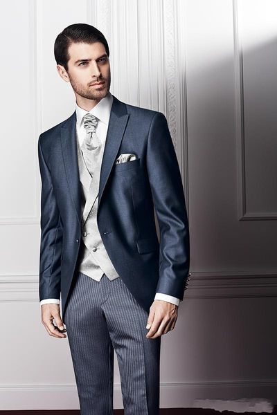 groom wear navy blue groomsmen one button groom tuxedos peak lapel men suits wedding/prom/dinner man blazer(jacket+pants+tie+vest), Black;gray
groom wear navy blue groomsmen one button groom tuxedos peak lapel men suits wedding/prom/dinner man blazer(jacket+pants+tie+vest), Black;gray