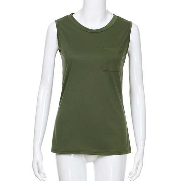 women's vest high neck t shirts pocket cami summer tank sleeveless blouse plain clothes female sale, White
women's vest high neck t shirts pocket cami summer tank sleeveless blouse plain clothes female sale, White
