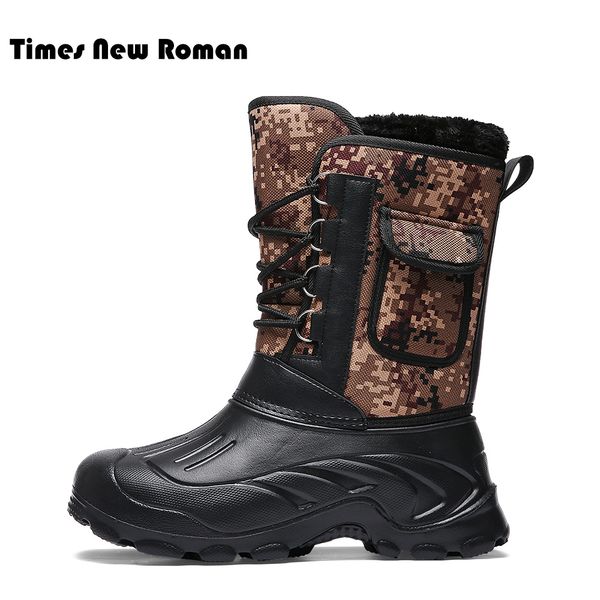 times new roman men boots camouflage snow boots for men thick plush waterproof lace up winter shoes plus size 40-46, Black
times new roman men boots camouflage snow boots for men thick plush waterproof lace up winter shoes plus size 40-46, Black