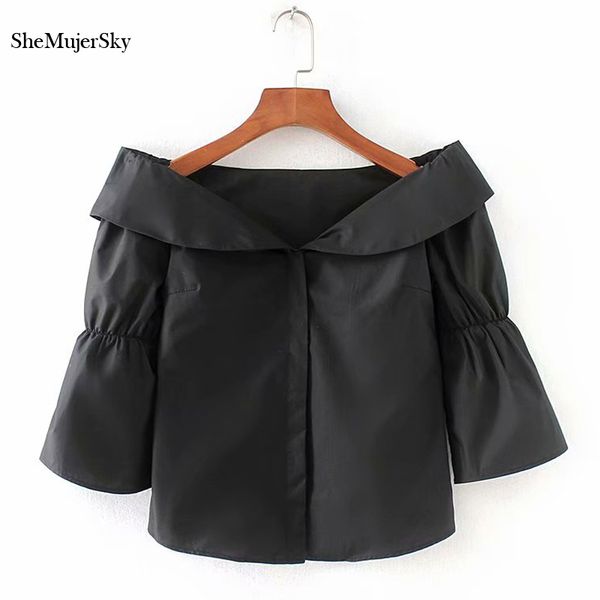 shemujersky black off shoulder womens and blouses summer shirt bluzki damskie 2018, White
shemujersky black off shoulder womens and blouses summer shirt bluzki damskie 2018, White
