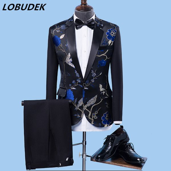 blue red green flowers embroidery men's suits formal prom male singer stage costumes teams chorus studio performance clthing, White;black
blue red green flowers embroidery men's suits formal prom male singer stage costumes teams chorus studio performance clthing, White;black