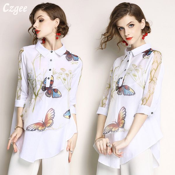 czgee elegant colorful butterfly print loose blouse 2018 spring summer blouses shirts women fashion big size blouses, White
czgee elegant colorful butterfly print loose blouse 2018 spring summer blouses shirts women fashion big size blouses, White