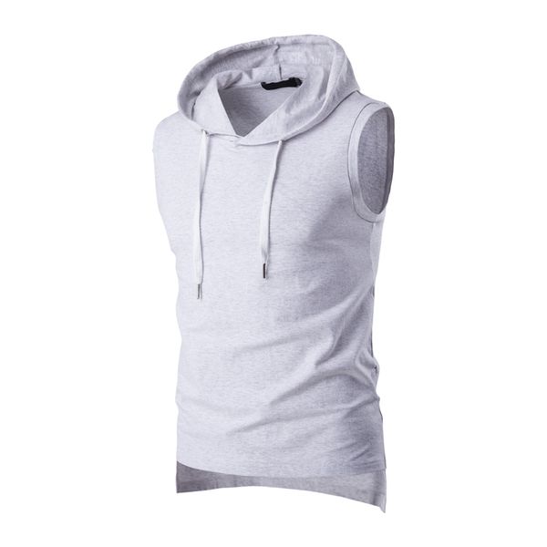 2017 summer casual men's solid sleeveless sports cotton t-shirt hooded tank hoodies tee men bodybuilding fitness, White;black
2017 summer casual men's solid sleeveless sports cotton t-shirt hooded tank hoodies tee men bodybuilding fitness, White;black