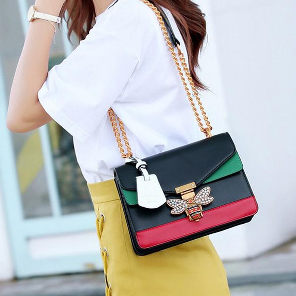 2018 women color splicing little bee bags fashion zipper designer handbag casual shoulder messenger bag new sac femme
2018 women color splicing little bee bags fashion zipper designer handbag casual shoulder messenger bag new sac femme