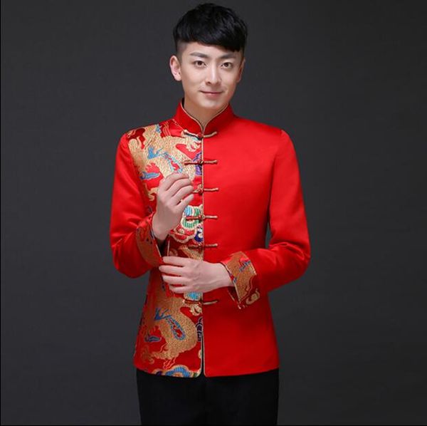 traditional men 's chinese dress groom dress men cheongsam tang vintage clothing jacket, Red
traditional men 's chinese dress groom dress men cheongsam tang vintage clothing jacket, Red