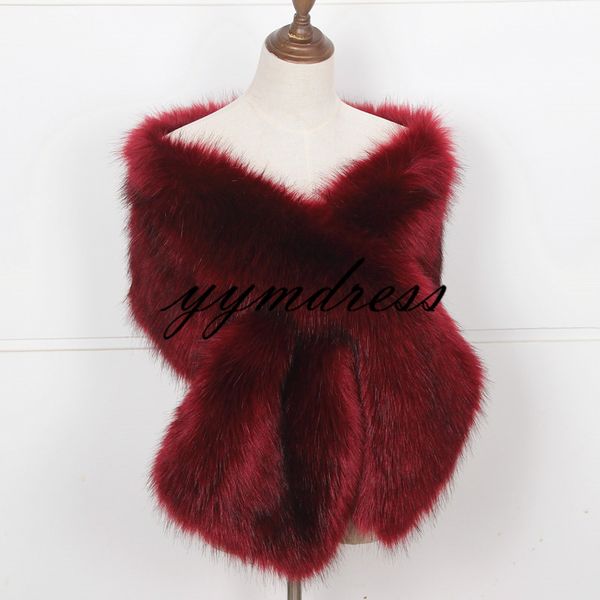 bridal wraps shawl 2019 new faux fox fur marriage shrug bride winter wedding bridesmaid party boleros burgundy factory sale discount, White
bridal wraps shawl 2019 new faux fox fur marriage shrug bride winter wedding bridesmaid party boleros burgundy factory sale discount, White