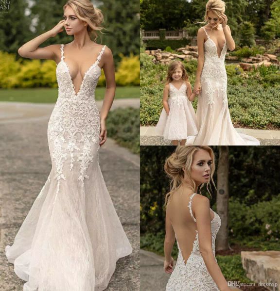 naama & anat 2019 mermaid wedding dresses deep v neck backless floor length appliques beads lace wedding dress with lining bridal gowns, White
naama & anat 2019 mermaid wedding dresses deep v neck backless floor length appliques beads lace wedding dress with lining bridal gowns, White