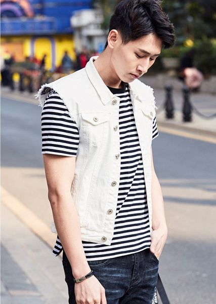 mens waistcoat new fashion wholesale summer slim fit sleeveless denim vests biker casual pockets single breasted coat men, Black;white
mens waistcoat new fashion wholesale summer slim fit sleeveless denim vests biker casual pockets single breasted coat men, Black;white