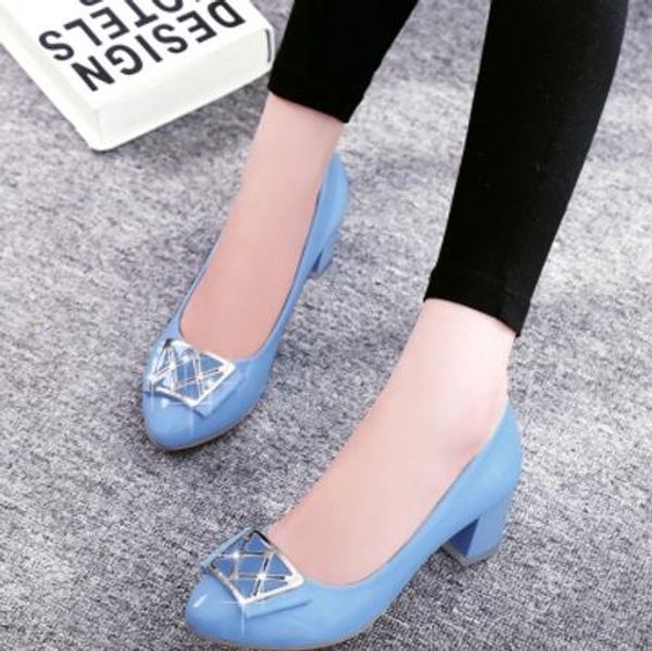 send 2018 spring new style korean round head shallow mouth single shoes woman coarse heel high-heeled shoes, Black
send 2018 spring new style korean round head shallow mouth single shoes woman coarse heel high-heeled shoes, Black