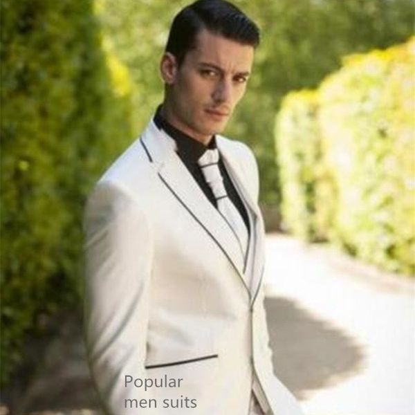 custom made two buttons notched lapel ivory party prom mens suits 2018 groom tuxedos best men wedding suit (jacket+pants+vest, White;black
custom made two buttons notched lapel ivory party prom mens suits 2018 groom tuxedos best men wedding suit (jacket+pants+vest, White;black