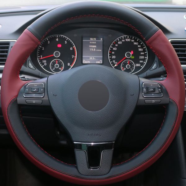 black wine red leather car steering wheel cover for volkswagen vw gol tiguan passat b7 passat cc touran jetta mk6
black wine red leather car steering wheel cover for volkswagen vw gol tiguan passat b7 passat cc touran jetta mk6