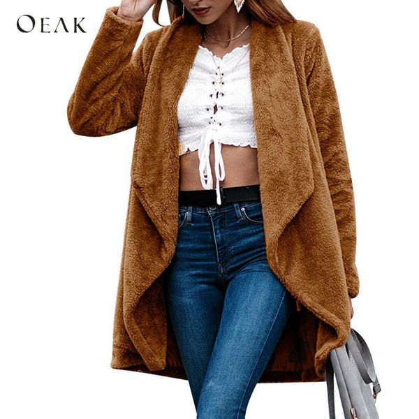oeak 2018 winter warm faux fur women cardigan coat casual female teddy bear coats soft fluffy ladies jackets oversized outerwear, Black;brown
oeak 2018 winter warm faux fur women cardigan coat casual female teddy bear coats soft fluffy ladies jackets oversized outerwear, Black;brown