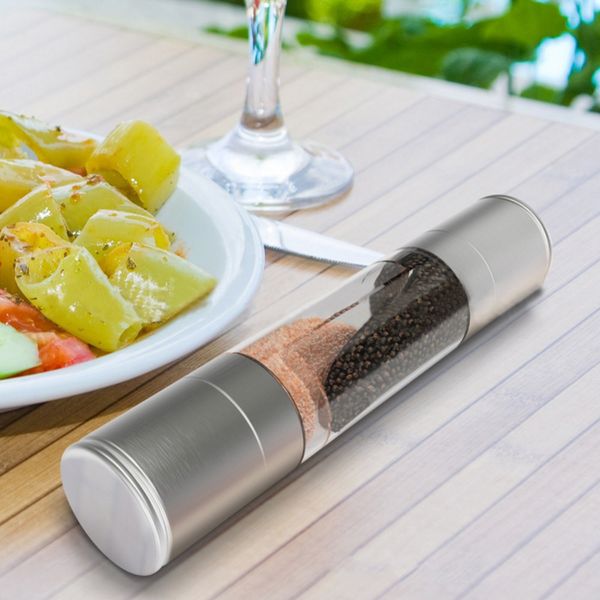 2 in 1 stainless steel manual pepper grinder 
2 in 1 stainless steel manual pepper grinder
