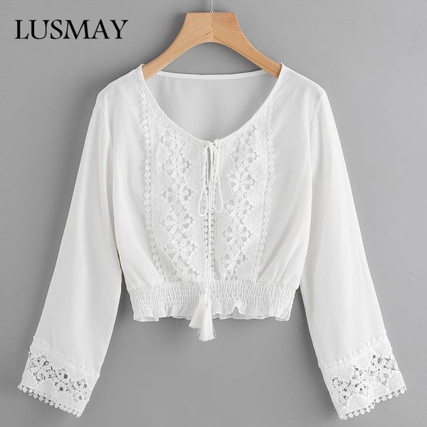 crochet lace chiffon blouse crop summer 2018 fashion long sleeve blouse white with tassel patchwork women streetwear
crochet lace chiffon blouse crop summer 2018 fashion long sleeve blouse white with tassel patchwork women streetwear