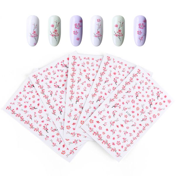 1 sheet f129 pink plum blossom flower 3d water transfer nail stickers manicure nail art decals decoration manicure accessories, Black
1 sheet f129 pink plum blossom flower 3d water transfer nail stickers manicure nail art decals decoration manicure accessories, Black