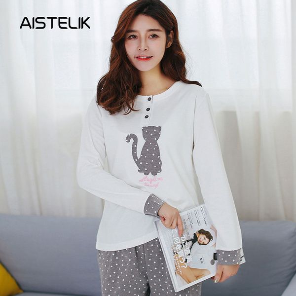 autumn and winter women's pajamas cute cartoon casual pajamas women's home service suits knitted cotton women, Blue;gray
autumn and winter women's pajamas cute cartoon casual pajamas women's home service suits knitted cotton women, Blue;gray