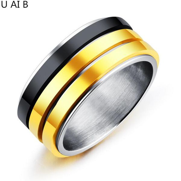 whole saleblack and white three-ring rotatable men's personalized ring titanium steel ring fashion rings unicorn party, Golden;silver
whole saleblack and white three-ring rotatable men's personalized ring titanium steel ring fashion rings unicorn party, Golden;silver