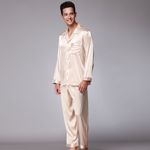 ssh002 autumn spring men nightgowns male full sleeves and pants pajama sets solid 2 pieces pajamas for men satin silk nightwear, Black;brown
ssh002 autumn spring men nightgowns male full sleeves and pants pajama sets solid 2 pieces pajamas for men satin silk nightwear, Black;brown