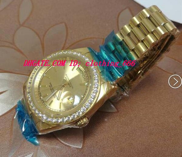 luxury wristwatch 18k yellow gold mens large diamond solid diamond watch 41mm automatic mens watch men's watches quality, Slivery;brown
luxury wristwatch 18k yellow gold mens large diamond solid diamond watch 41mm automatic mens watch men's watches quality, Slivery;brown