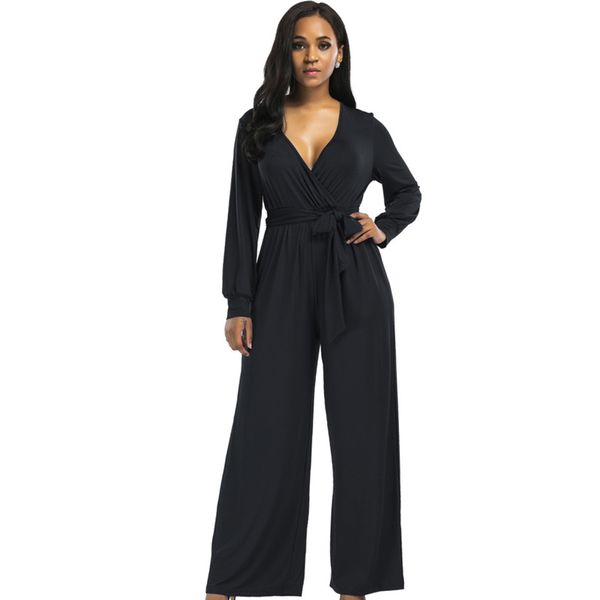 plus size v neck wide leg long pant women jumpsuit romper 2018 long sleeve tunic party with belt elastic fashion overalls, Black;white
plus size v neck wide leg long pant women jumpsuit romper 2018 long sleeve tunic party with belt elastic fashion overalls, Black;white