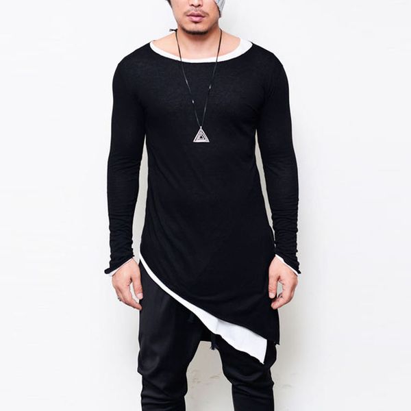 mens irregular hem 2018 new solid color fashion casual long sleeve hiphop tshirt men extended tee shirts high street t-shirt men, White;black
mens irregular hem 2018 new solid color fashion casual long sleeve hiphop tshirt men extended tee shirts high street t-shirt men, White;black