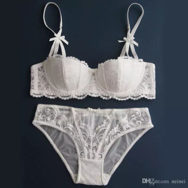 jin yi lai plus size women bra set underwear intimates embroidery lace half cup lingerie thin temptation black and white bra and panty, Red;black
jin yi lai plus size women bra set underwear intimates embroidery lace half cup lingerie thin temptation black and white bra and panty, Red;black