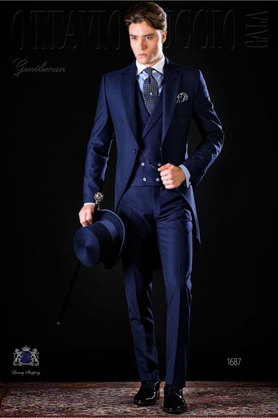 new style navy blue tailcoat groom tuxedos morning style men wedding wear men formal prom party suit(jacket+pants+tie+vest) 992, Black;gray
new style navy blue tailcoat groom tuxedos morning style men wedding wear men formal prom party suit(jacket+pants+tie+vest) 992, Black;gray