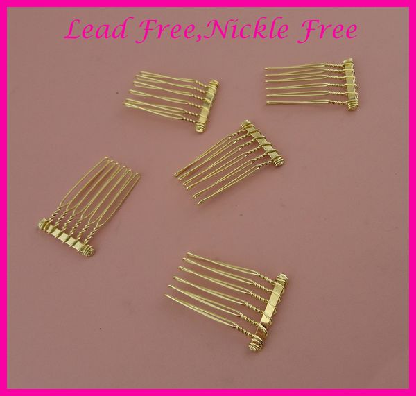 20pcs 2.5cm*3.7cm 6teeth golden plain metal hair combs at lead and nickle hair accessories side combs for diy bridal hair jewel, Golden;white
20pcs 2.5cm*3.7cm 6teeth golden plain metal hair combs at lead and nickle hair accessories side combs for diy bridal hair jewel, Golden;white